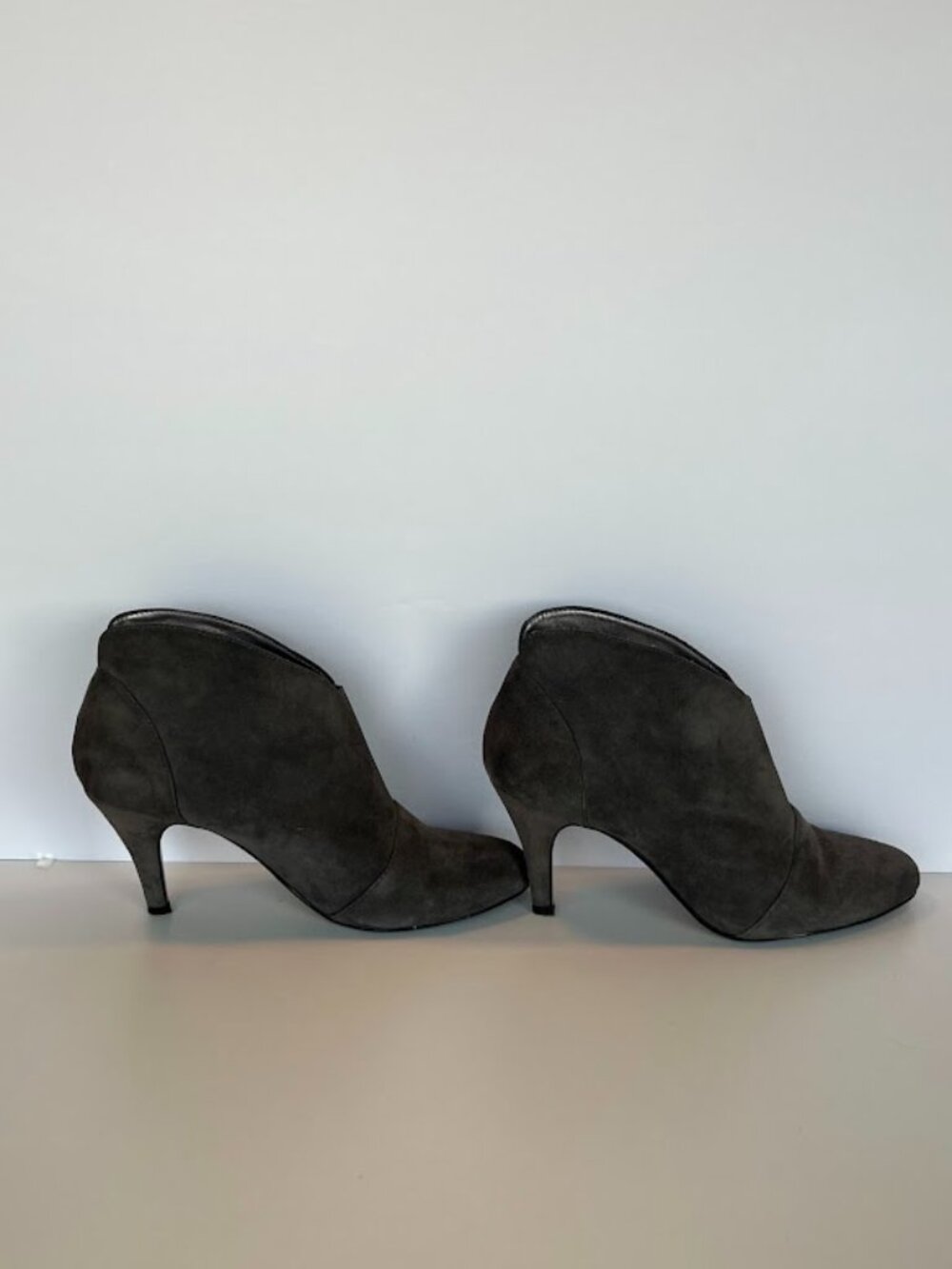 Adrienne Vittadini Gray Heeled Ankle Boots / Booties